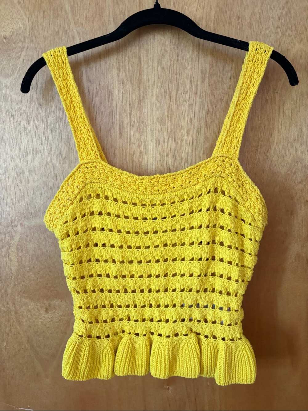 J. Crew Yellow Open-Knit Sweater Top